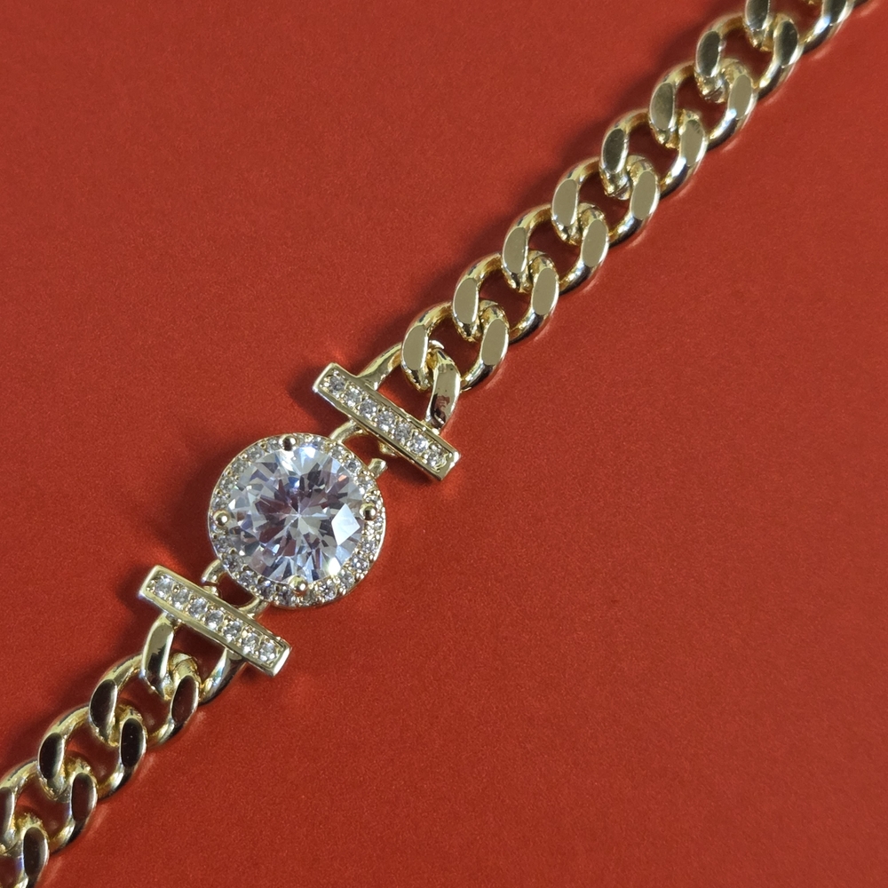 18k Gold Plated Crystal Bracelet - Picture 8 of 8